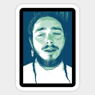 post malone in blue Sticker